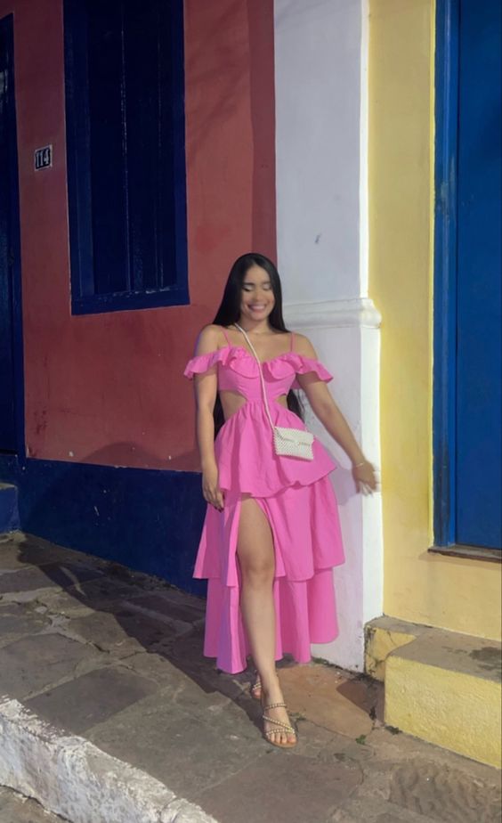 Pink Prom Dress A-Line Party Dress S4990