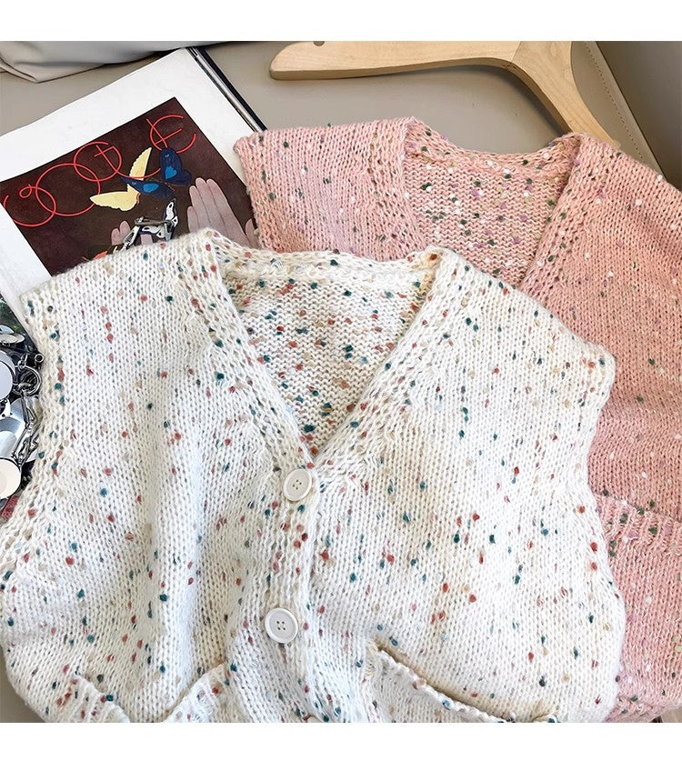 Women's knitted vest new style jacket top S5029