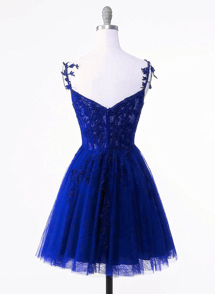 Tulle with Lace Applique Short Formal Dress, Homecoming Dress S5330