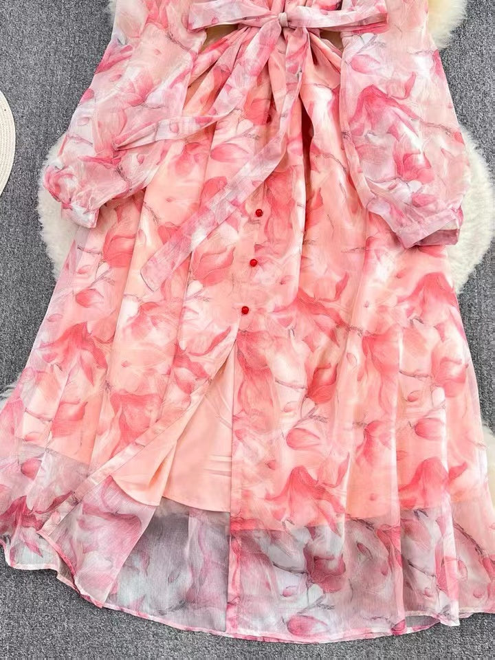 Off-the-shoulder Dress, Chiffon Dress S4443