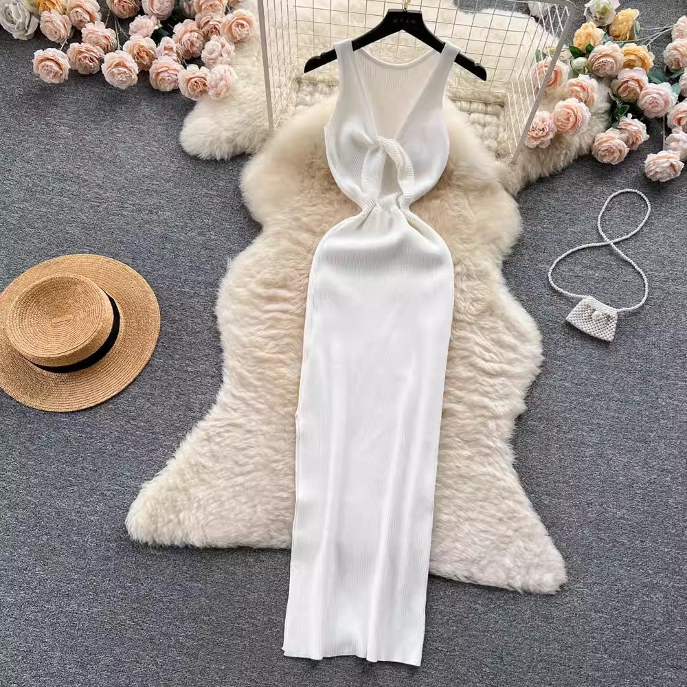 women's new sexy knitted fashionable two-wear knitted dress S4506