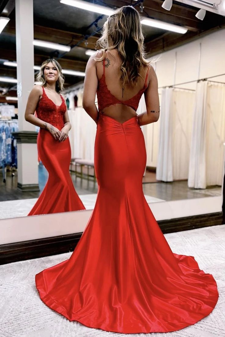 Sparkly Beaded Open Back Mermaid Long Prom Dress S3644