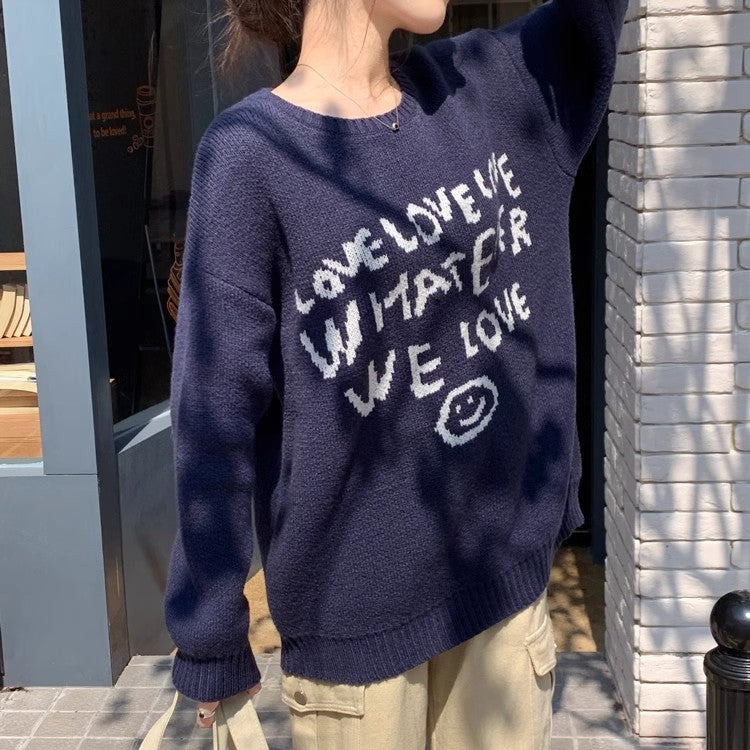 long-sleeved sweater top S4745