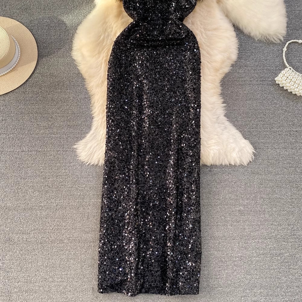 party dress suspender skirt tube top dress S4319