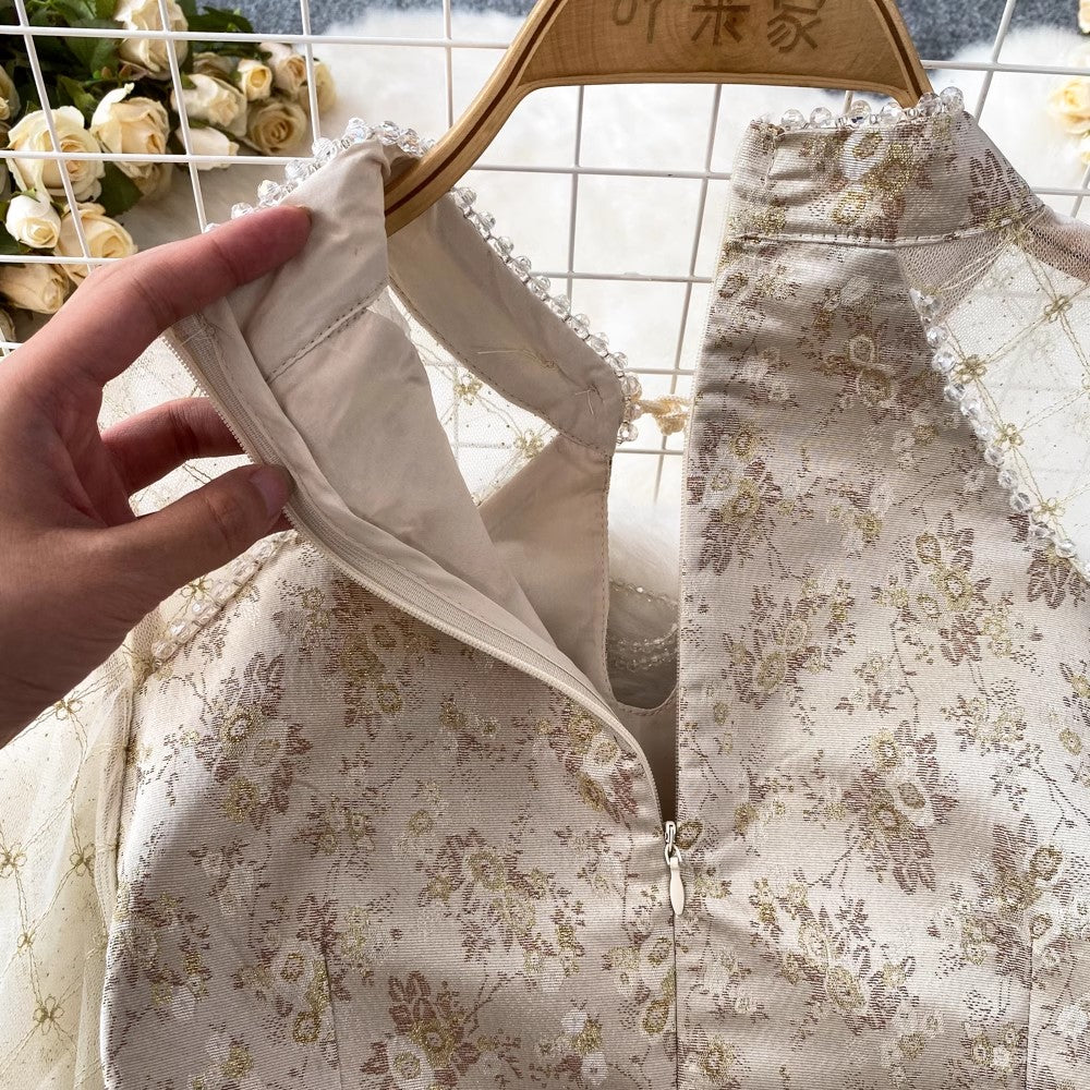 A-line jacquard dress S4314