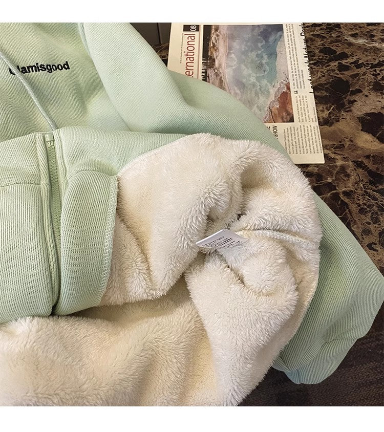 winter hooded sweatshirt for women new trendy casual cardigan jacket S4936