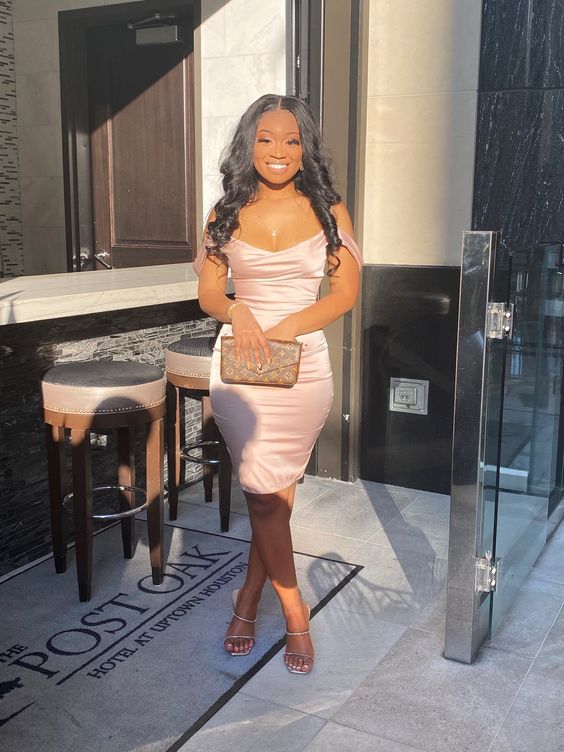 Pink Off The Shoulder Sleeveless Party Gown Homecoming Dress S3600