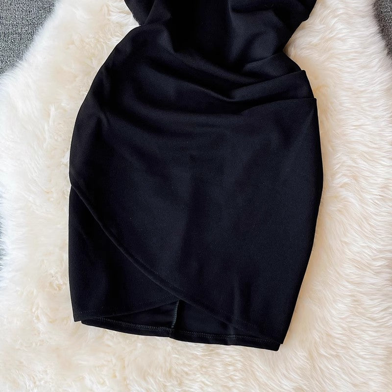 Sexy Suspender Skirt New V-neck Dress S4352