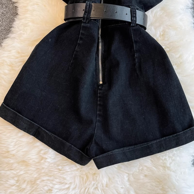 Fashionable tube top denim jumpsuit for women fashion jumpsuit trendy S4190