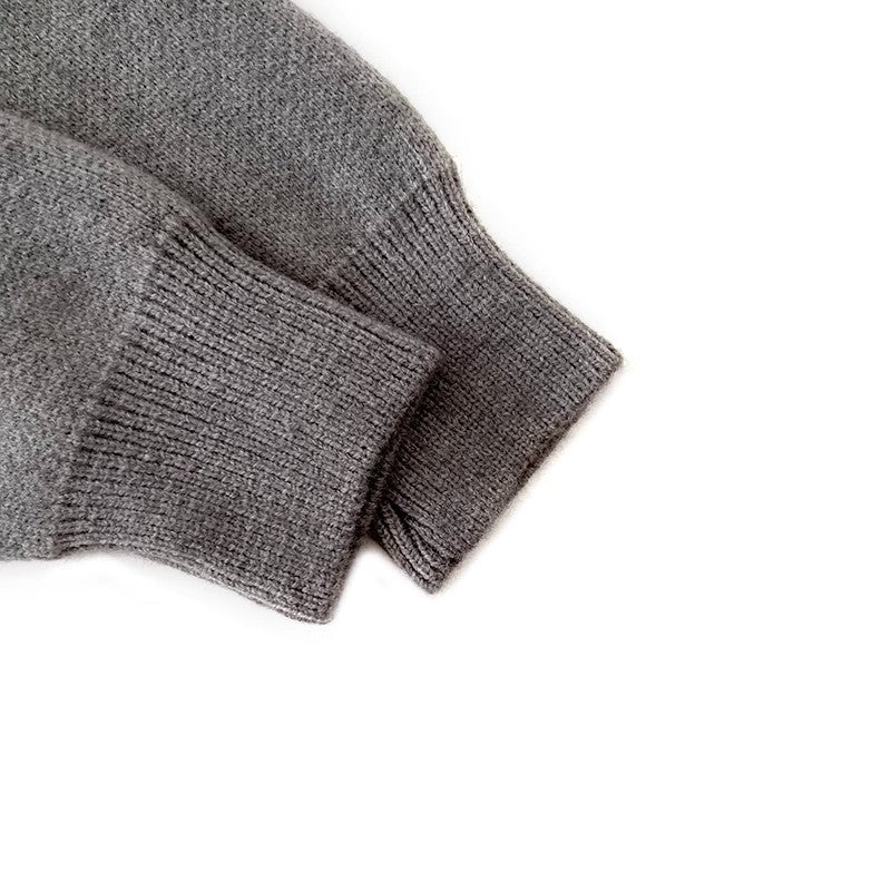 soft embroidered round neck pullover knitted top S4705