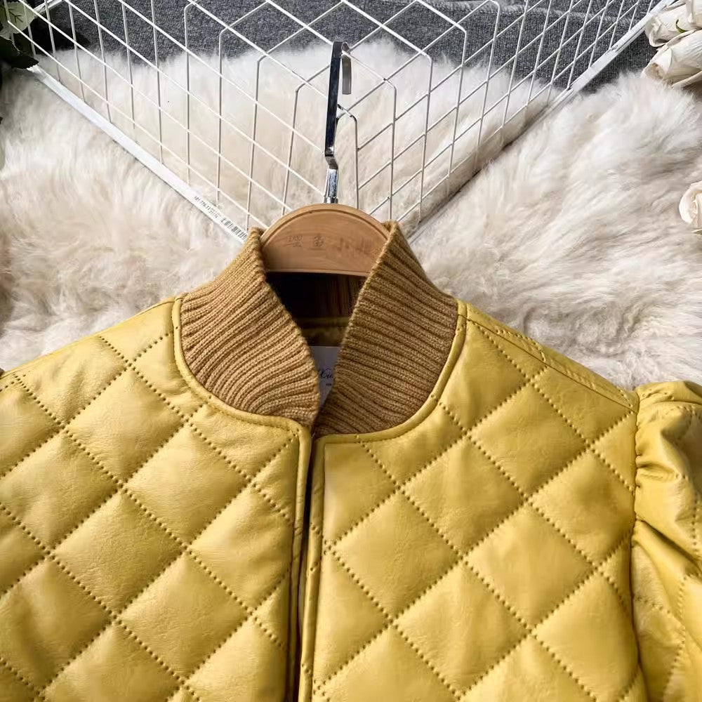 puff sleeve short cardigan jacket trendy S4549