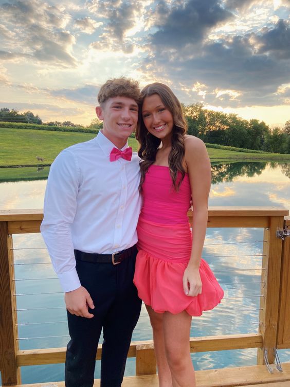 Cute Pink Short Prom Dress, Evening Dress S3109