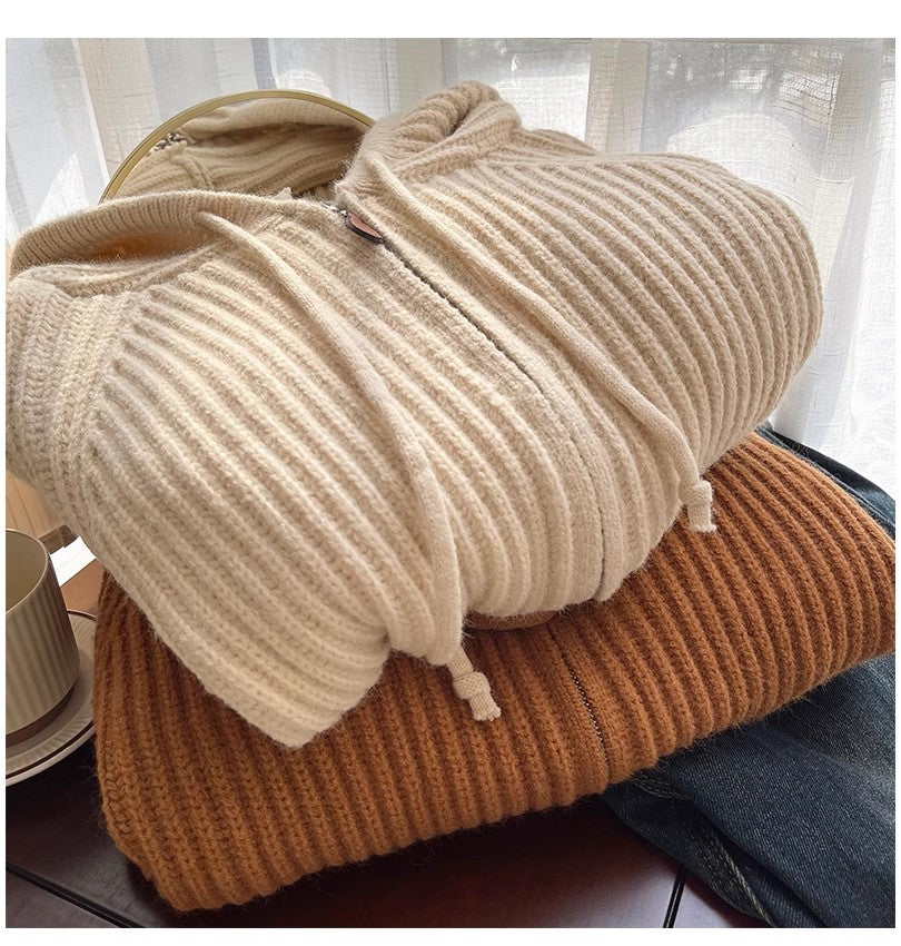 zipper sweater jacket for women new knitted cardigan trendy S4835