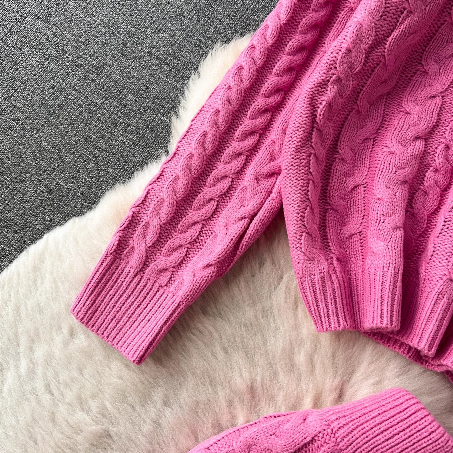 women's long-sleeved top + skirt two-piece set S4521