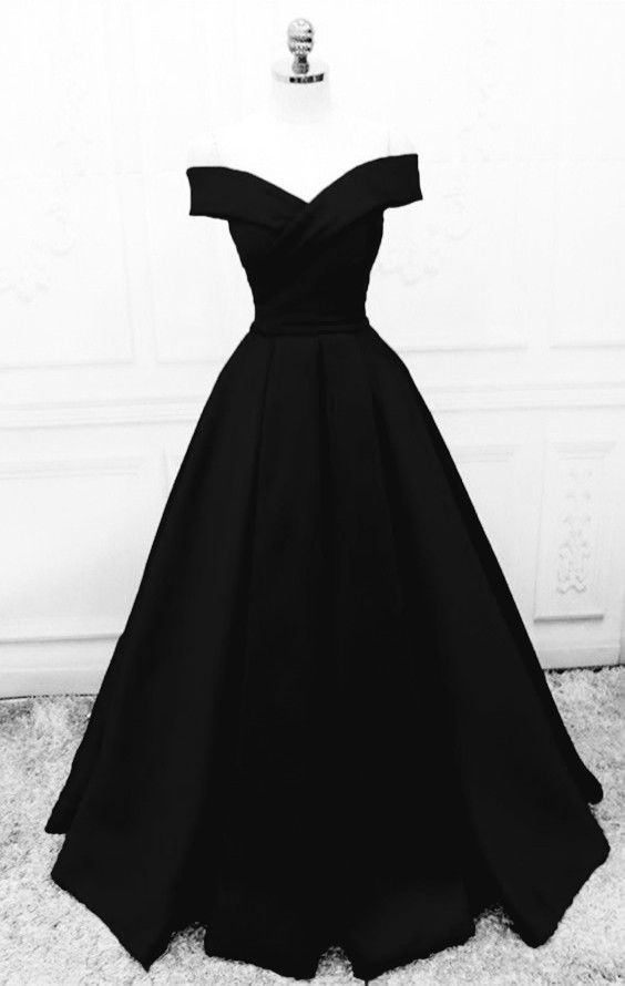 Black long prom dress, formal dress S2687
