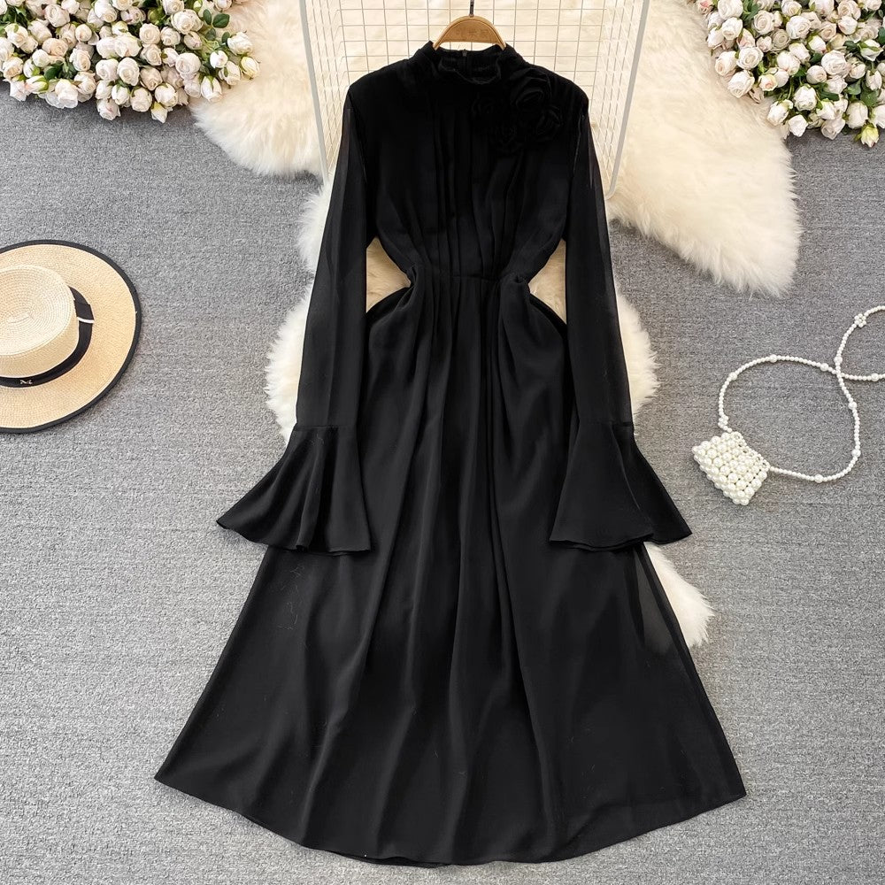 A-line dress elegant long skirt S4137