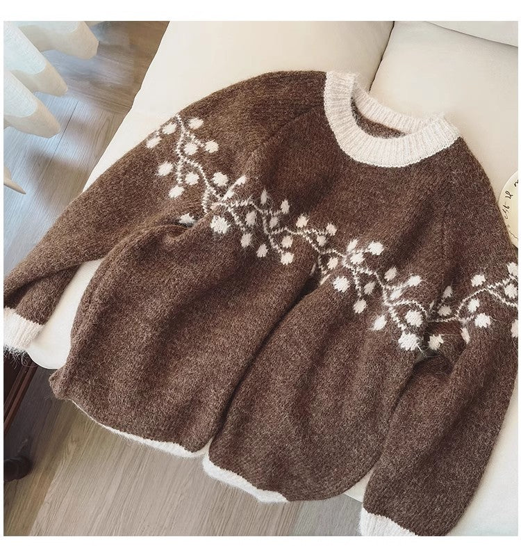 round neck sweater for women new style outer wear S4880