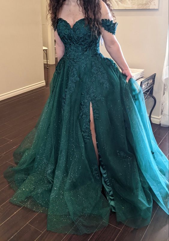 Emerald Green Prom Dress Formal Gown S3781