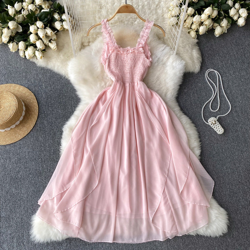 Pink A-line Fashion Dress S4408