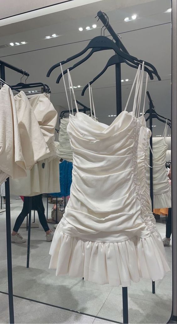 New Arrival White Short Homecoming Dresses S2597