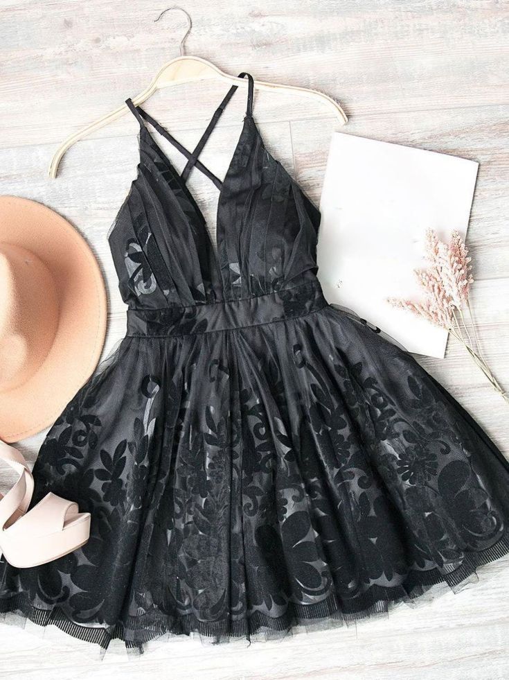 v neck tulle lace short Mini cocktail dresses S2711