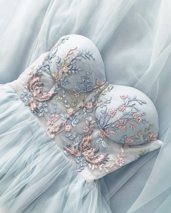 Dreamy Blue gown, long evening prom dress S2608