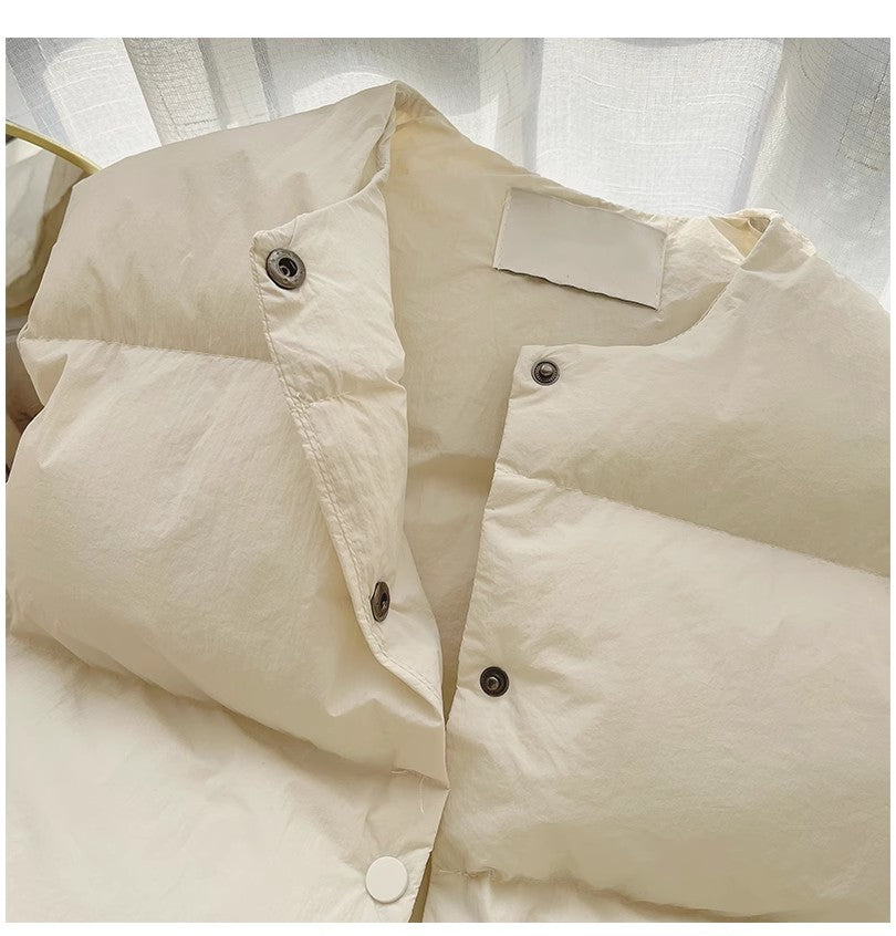 Solid color cotton vest for women winter new sleeveless vest jacket S5007