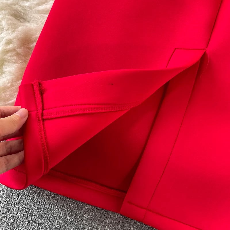 banquet party ruffled off-shoulder dress S4235