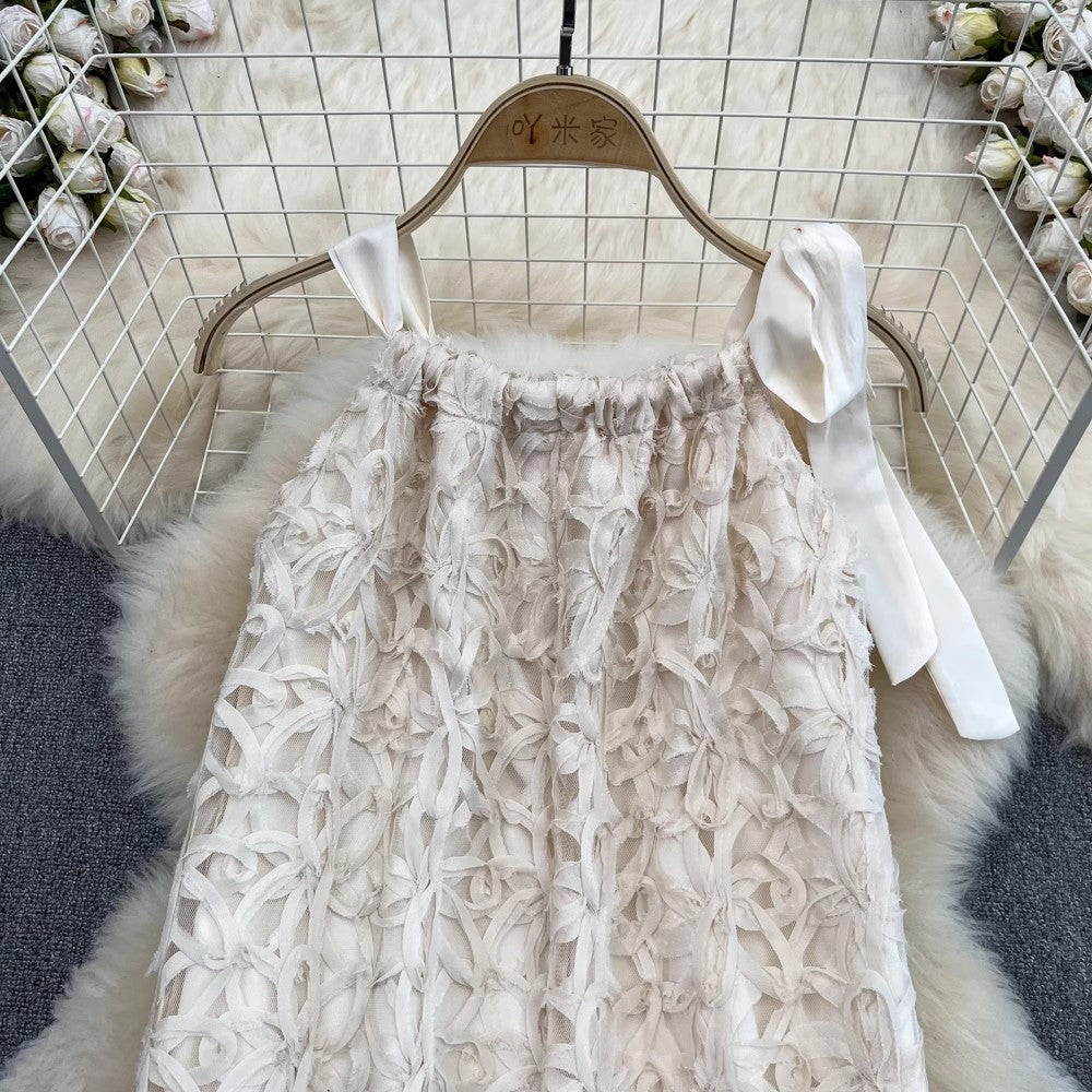 beach dress round neck halterneck sleeveless dress S4228