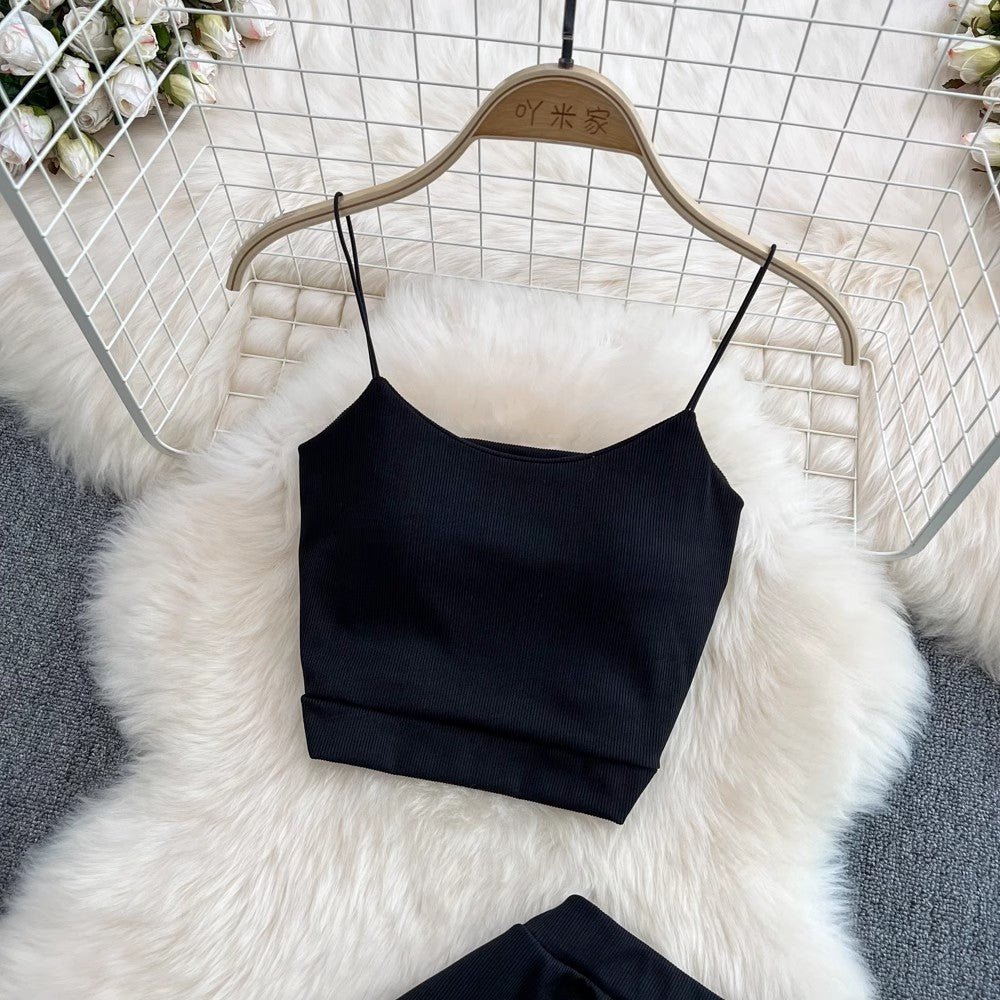 Hot girl fashion suit women's backless two-piece mid-length skirt S4224