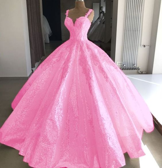 Elegant Ball Gown Pink Dress For Women Evening Gowns S3054