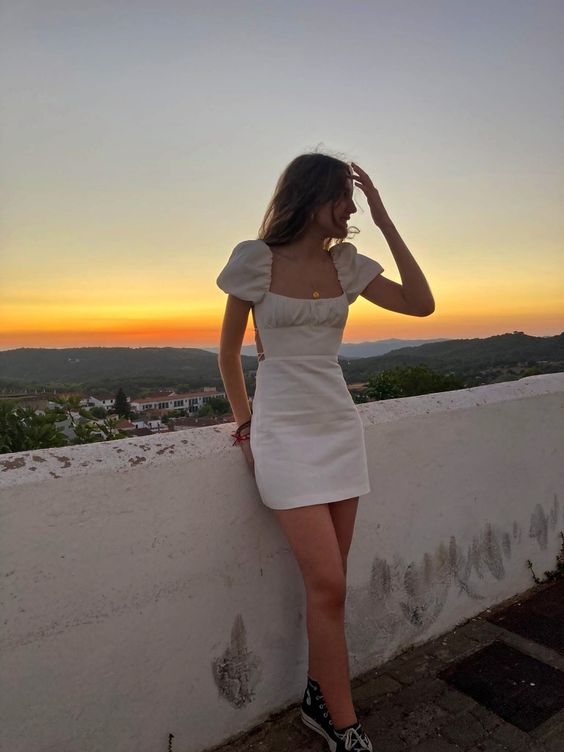 Chic White Party Dress Summer Homecoming Dresses S2739