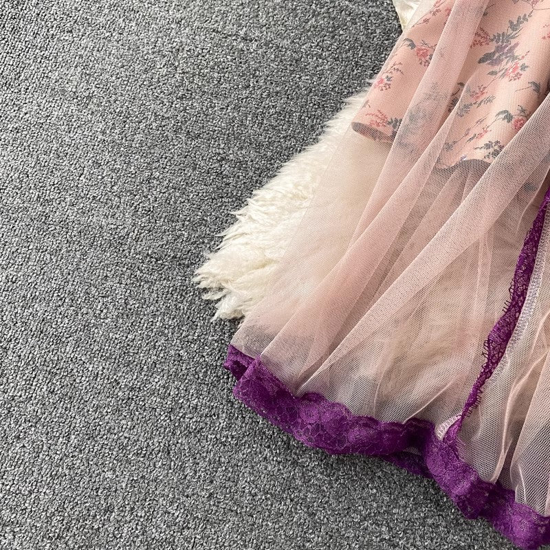 ruffled mid-length dress S4343