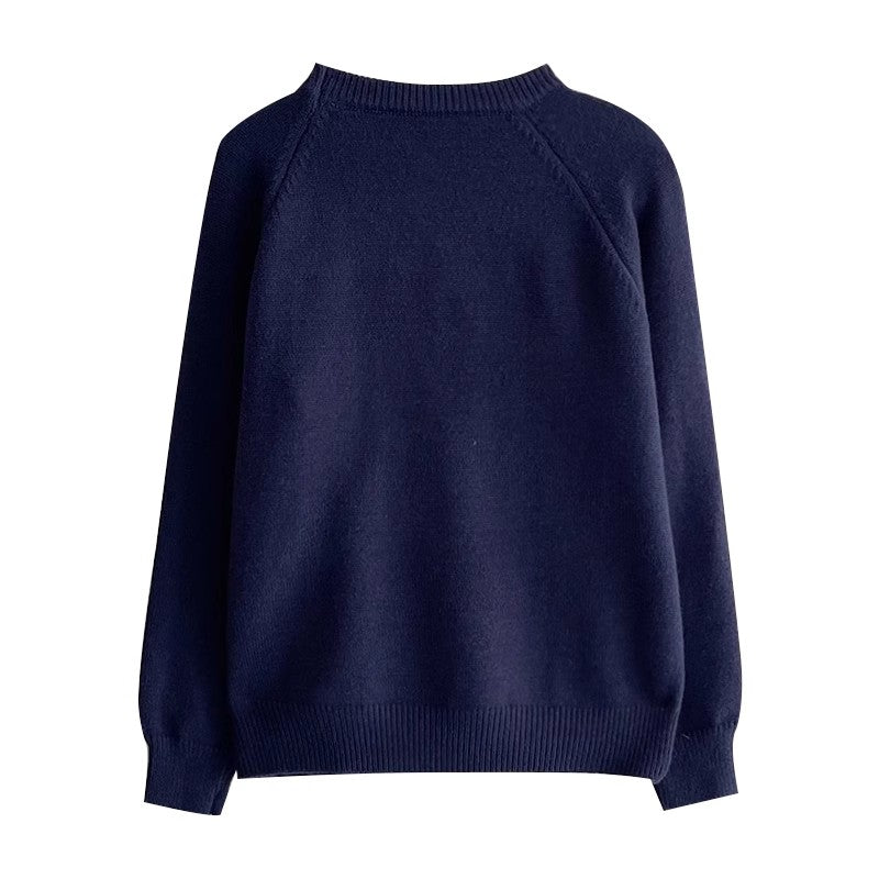 Cartoon round neck sweater soft long-sleeved sweater top S4690