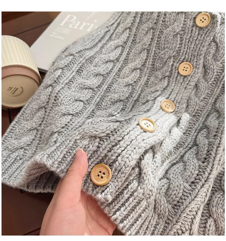 Round neck sleeveless knitted vest for women outer wear sweater vest S5030