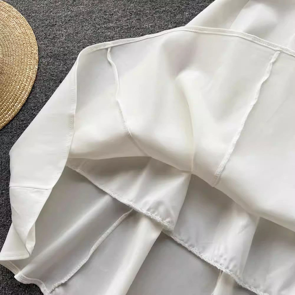 women's short-sleeved top mid-length skirt two-piece set S4570