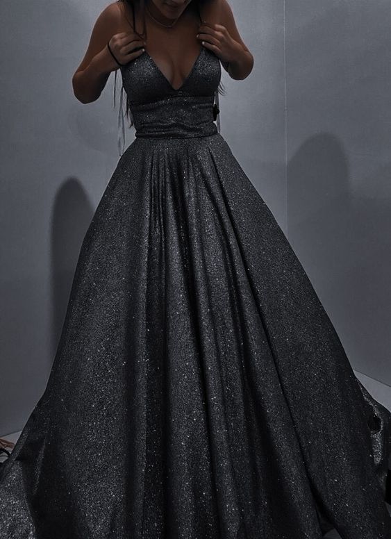 Charming Gray V-neck Prom Party Evening Dress S3594