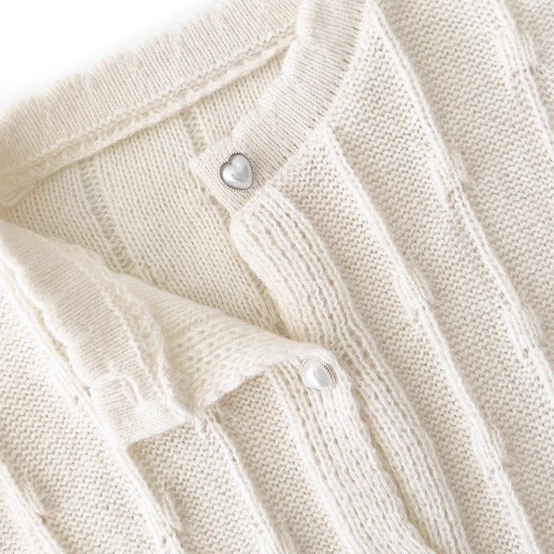 simple solid color sweater knitted cardigan S4767