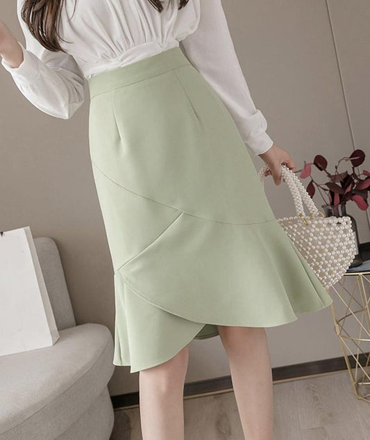 Cute A line chiffon irregular skirt wrap hip skirt     S2821