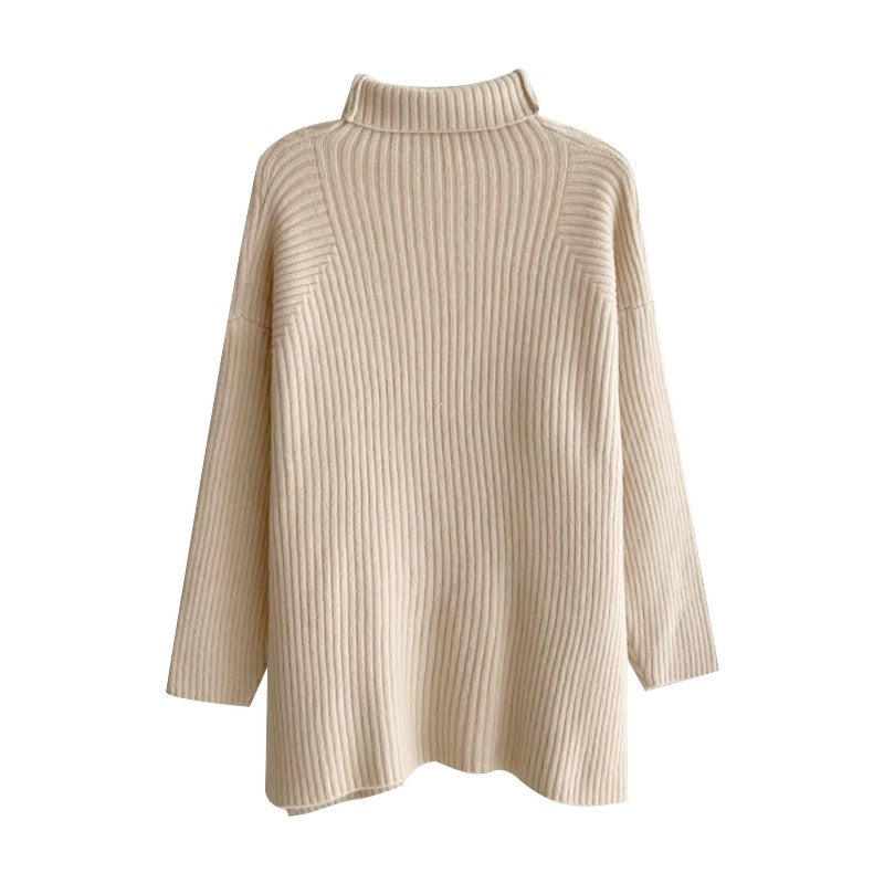 high collar mid-length sweater S4718
