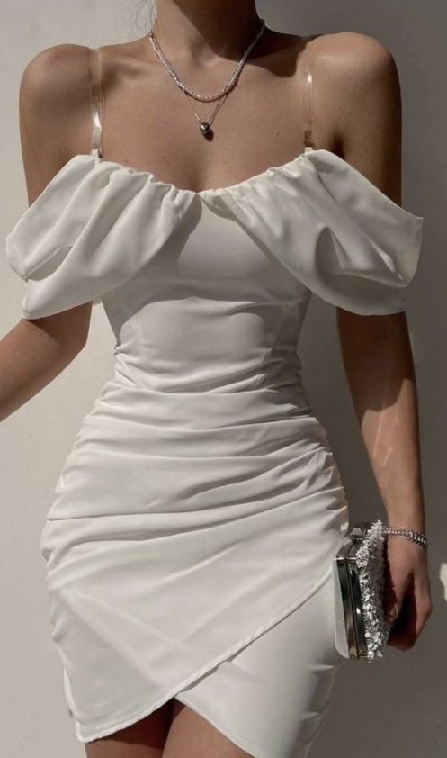 White Tight Homecoming Dress Short Party Dress S2643