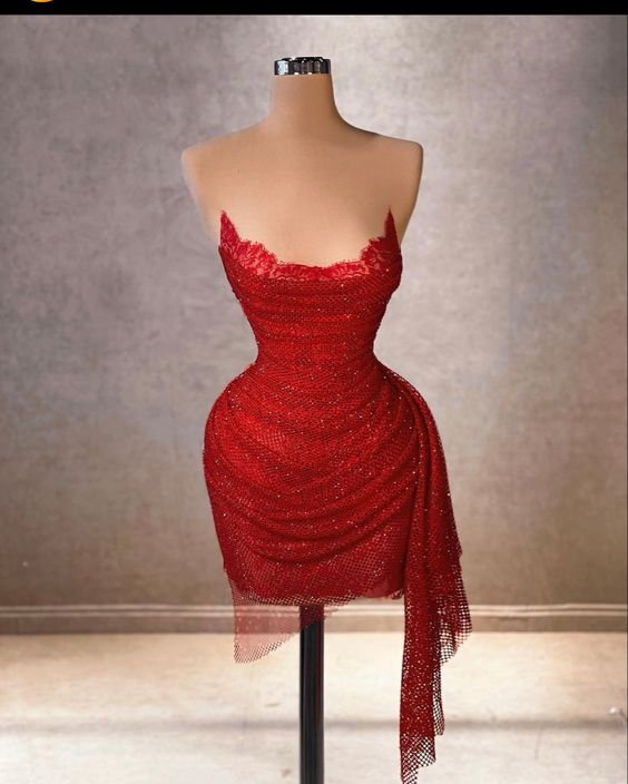 Short Homecoming Dress , Popular Short Prom Dress ,Red Dress S3142