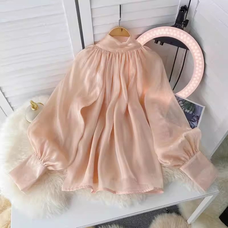 women's design puff sleeve top for women S4631