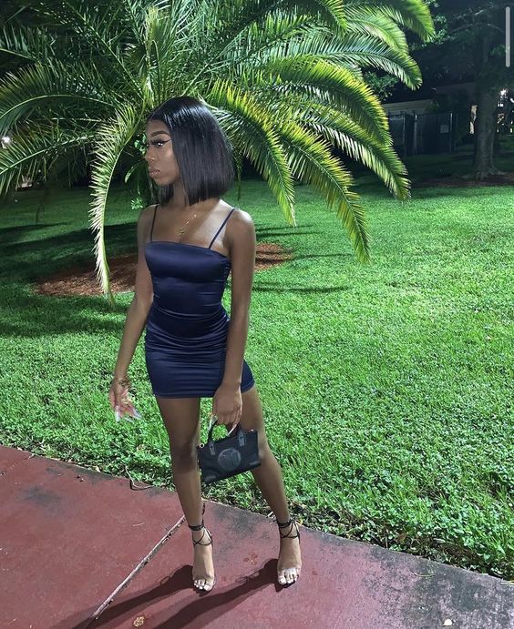 Simple Black Short Prom Dress, Homecoming Dress S2887