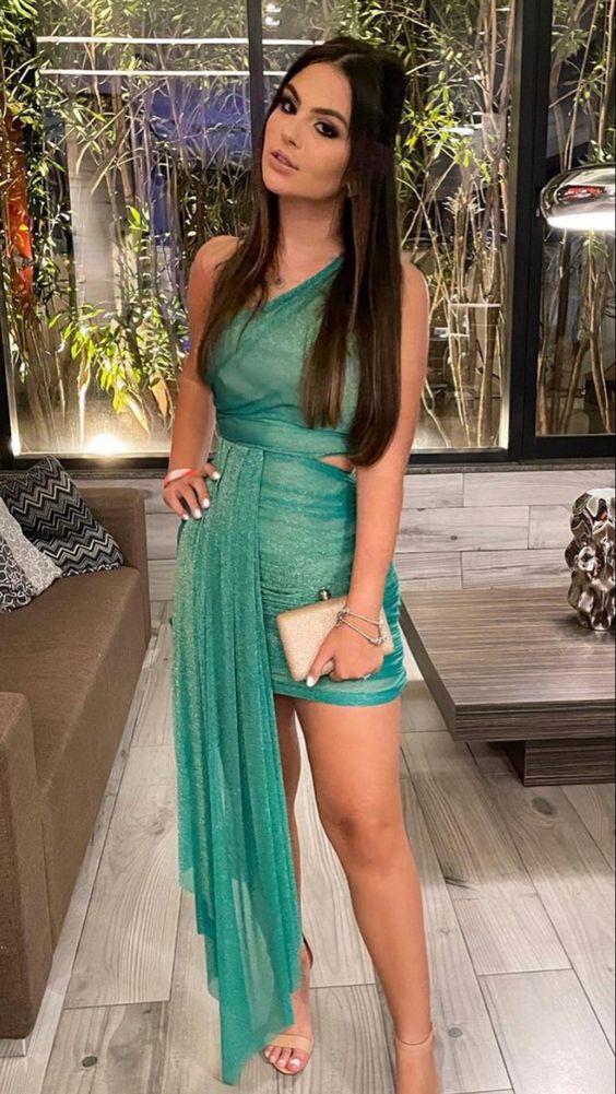 Green Sleeveless Party Gown Homecoming Dress S3597