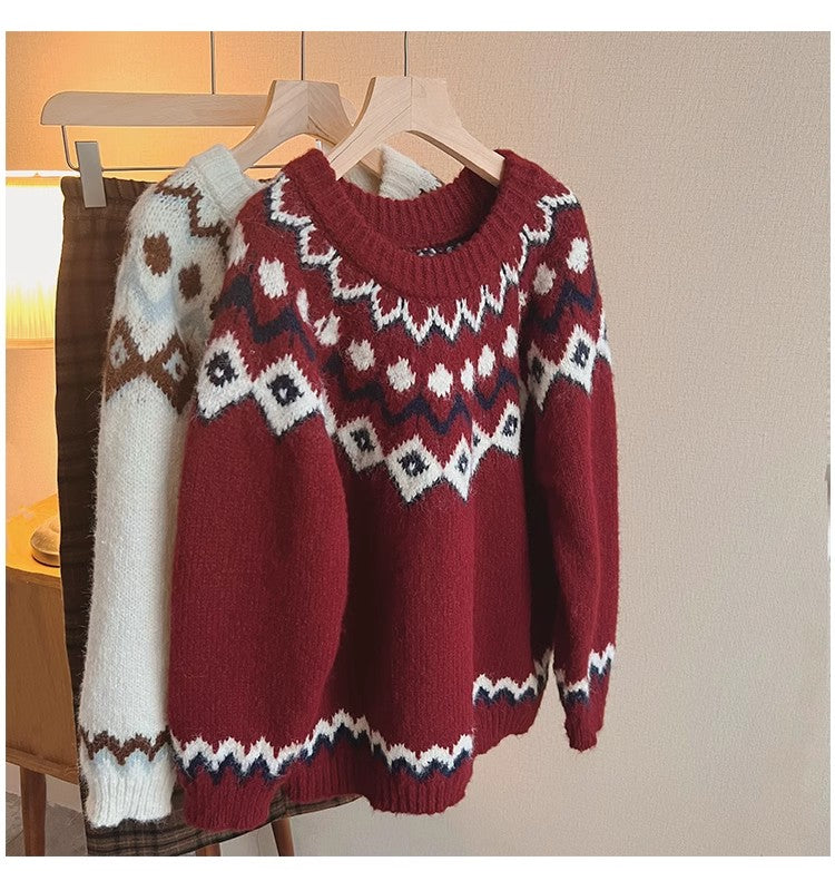 Fashionable jacquard sweater for women design new style S4803