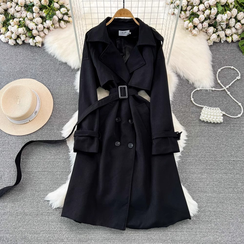 Casual Fashion Mid-Length Over-the-Knee Jacket S4005