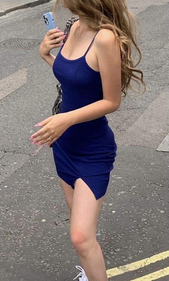 Blue Party Prom Dress with Spaghetti Straps,Elegant Graduation Dresses S3361