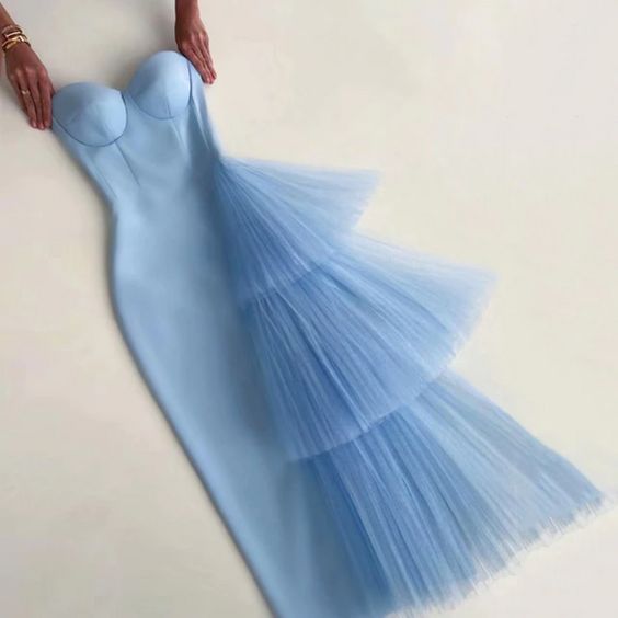 Blue Mermaid Prom Dresses new arrive S3138
