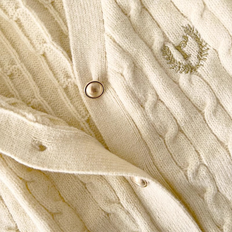 solid color simple soft sweater V-neck sweater jacket S4678